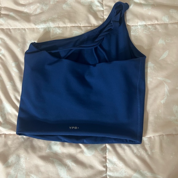 YPB sculptLUX One-Shoulder Strappy-Back Slim Tank - Picture 3 of 4